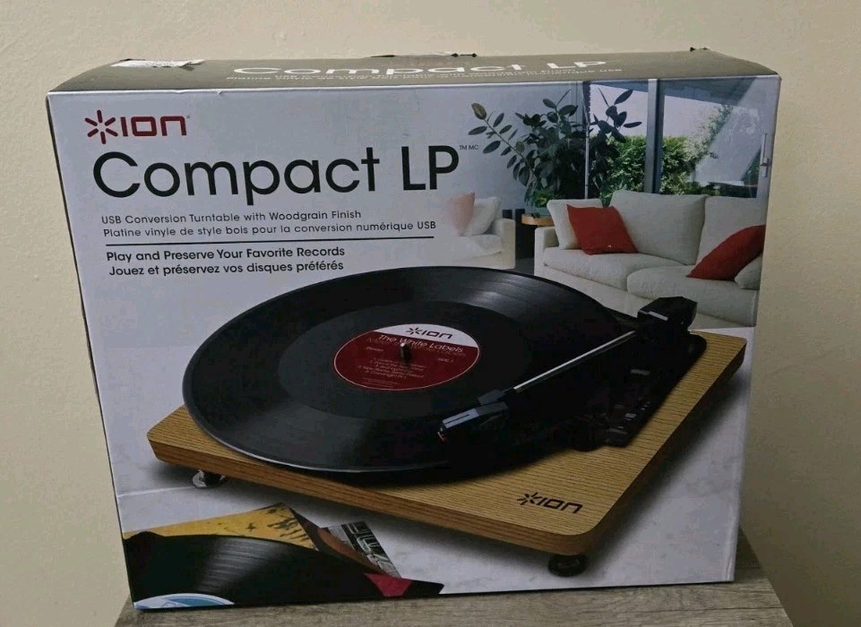 ON Audio Compact LP USB Vinyl Record Player Turntable Converter PC Mac Tested