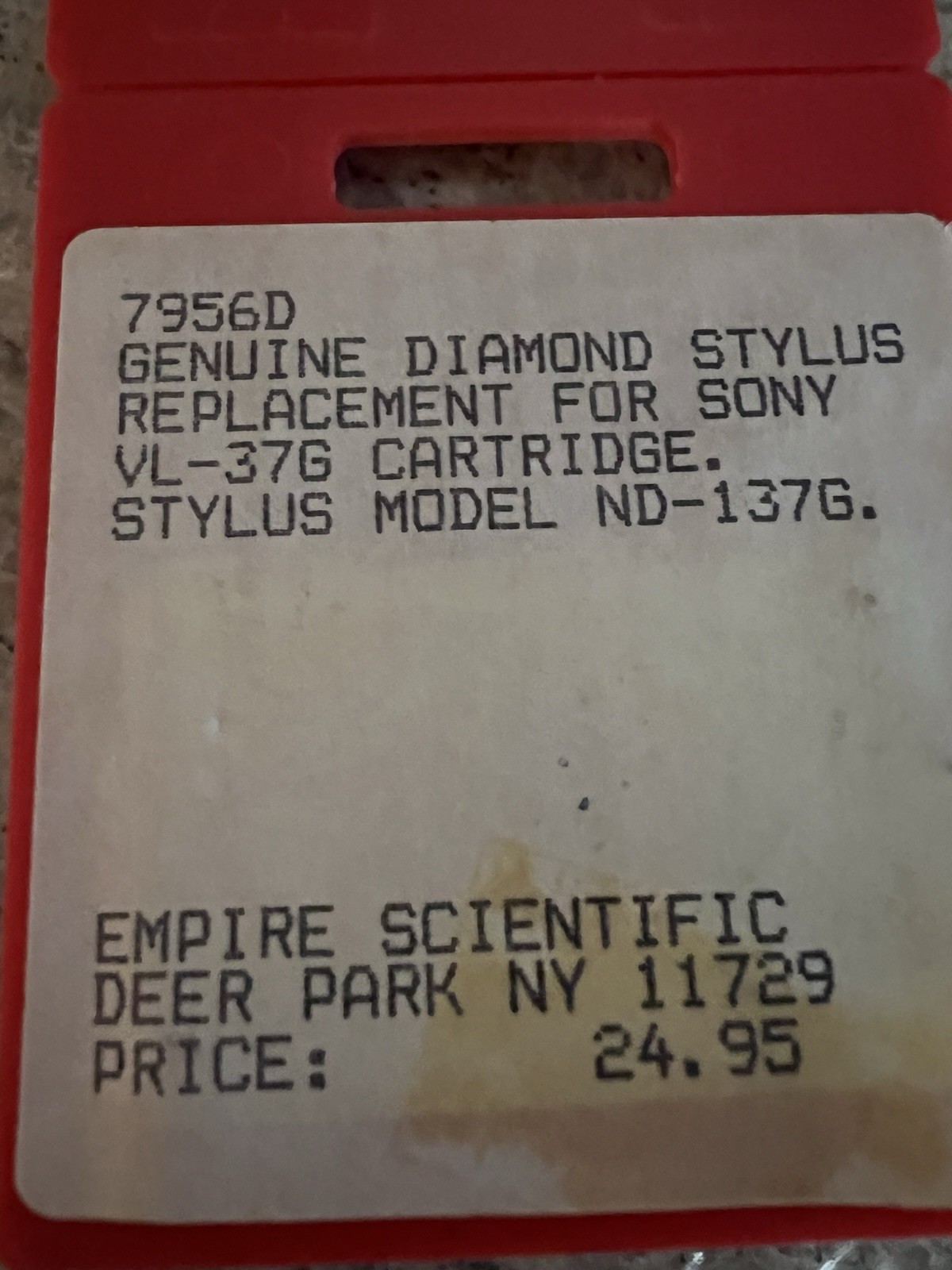 EMPIRE 7956D REPLACEMENT STYLUS SONY ND137G WITH STYLUS GUARD NOS