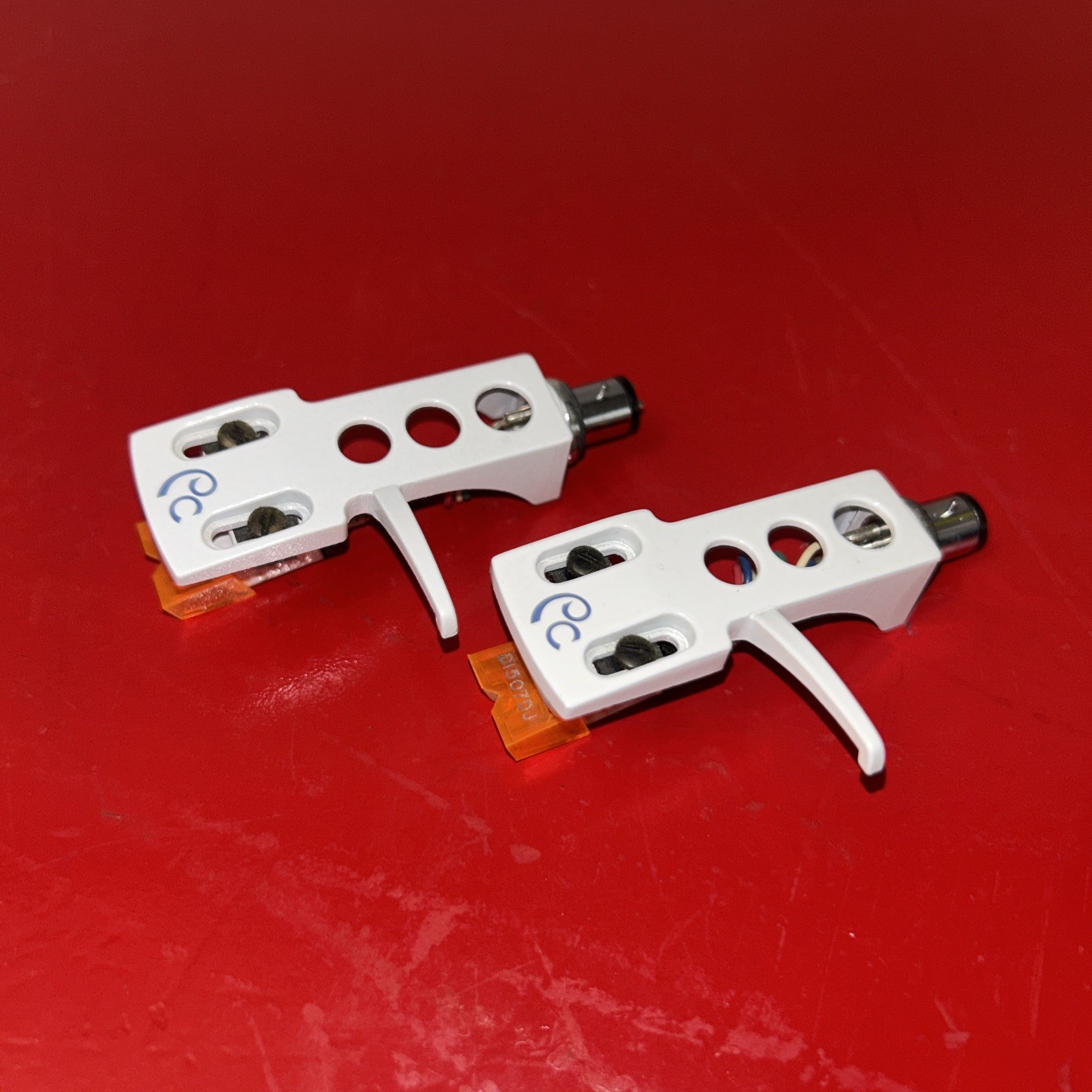 2 PICKERING V15-DJ CARTRIDGE & GENUINE PICKERING D1507DJ STYLUS WHITE HEADSHELL
