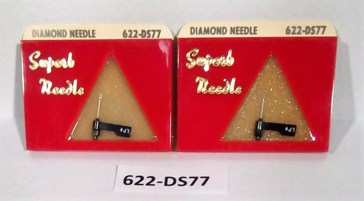 NEW (2 PACK) DIAMOND NEEDLE STYLUS 622-DS77 TOSHIBA N-3CB, DTS-2