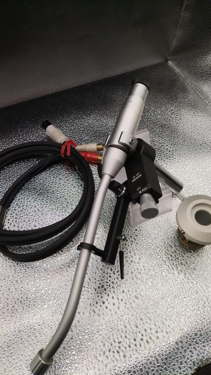DENON DA-307 Dynamic Damping Tonearm Silver Japan Analog Audio Component