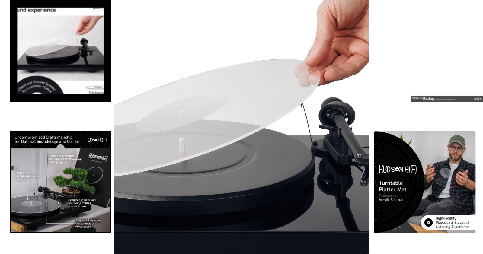 Enhanced Sound Acrylic Turntable Mat – 1/8” Thick Slipmat for Quality Playback