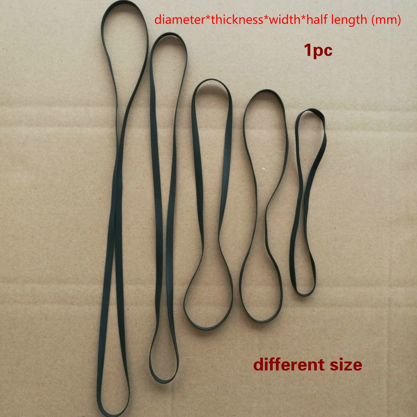 rubber Flat belt for cassette deck audio tape record player turntable Vinyl