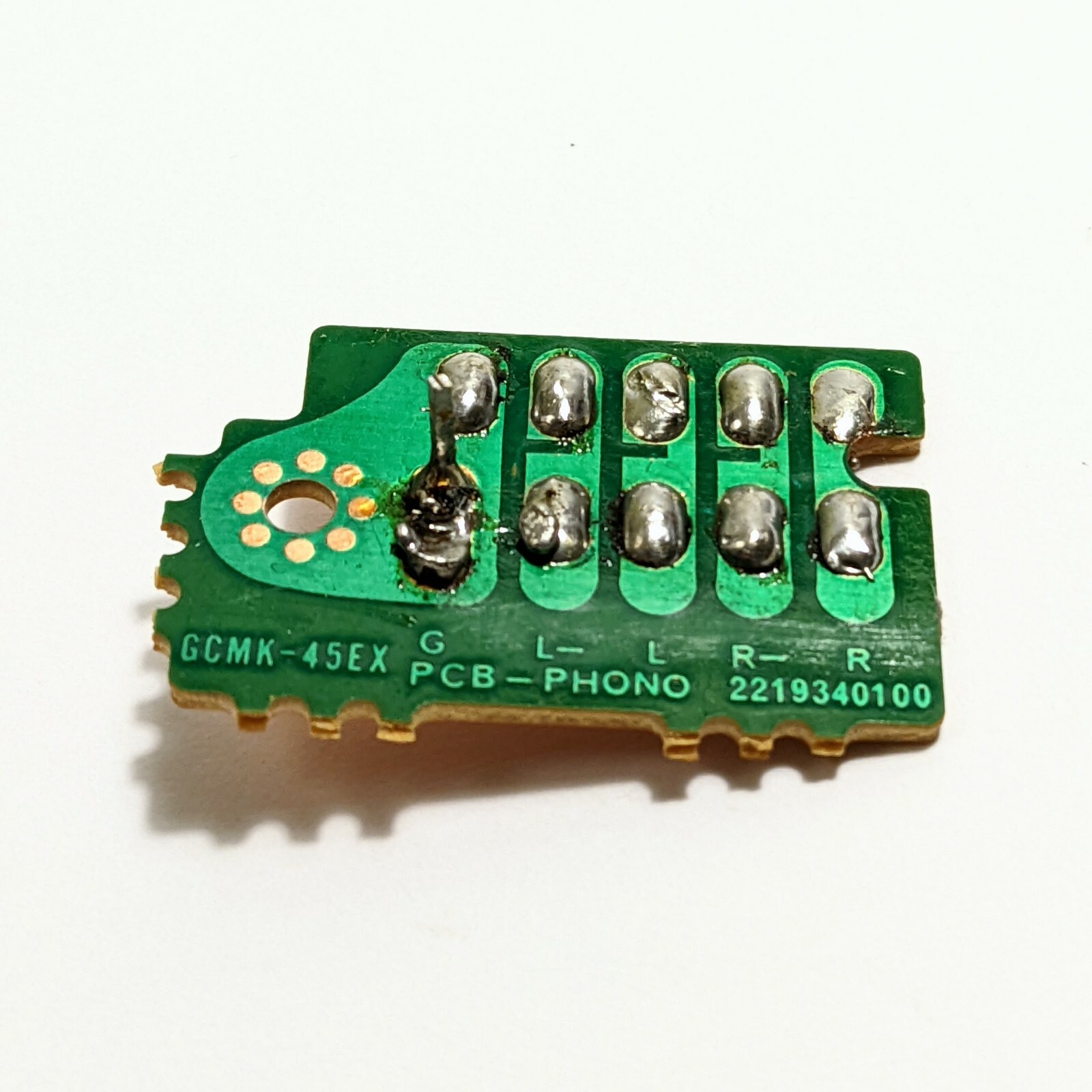 Realistic LAB-395 42-297 Turntable Parts Cartridge Phono Out Interface PCB Board