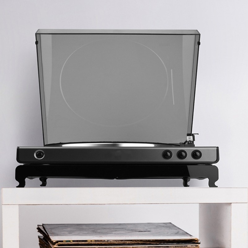 Desktop Record Player Stand with AntiSlip Silicone Feet for AT-LP60XBT-BK