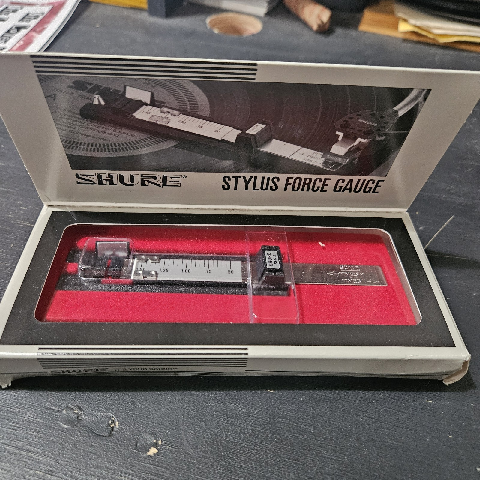 Shure Precision Stylus Force Gauge Model SFG-2 w/ Directions & Box