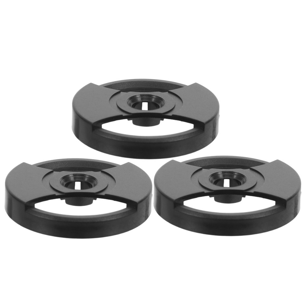 3Pcs Black Record Player Spindle Adapter for 7 Inch Vinyl Record Center Hole