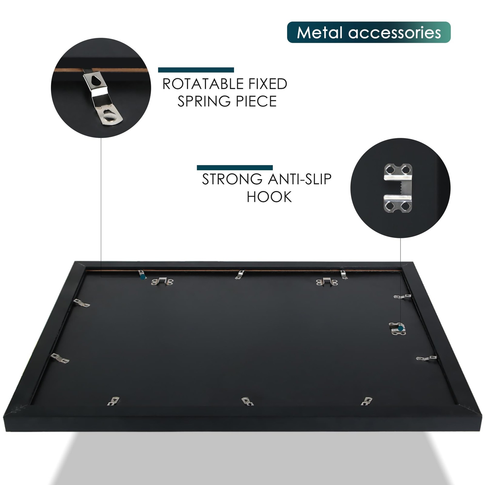 DUENPY Vinyl Record Display Frame 16×22 Inches 16×22, Black + White Mat