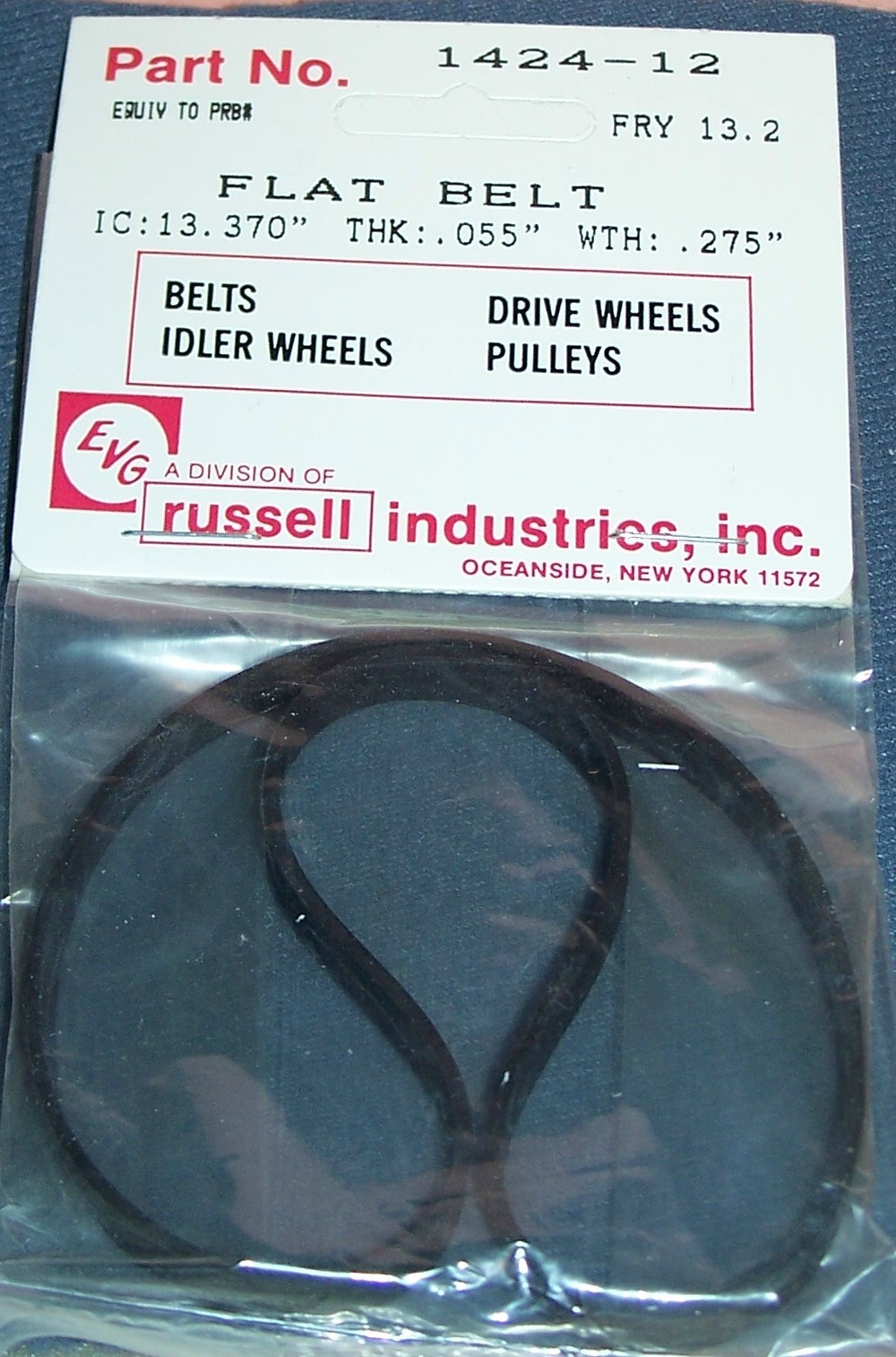 TURNTABLE BELT FRY 13.2 PHONOGRAPH PLATTER RUBBER BELT