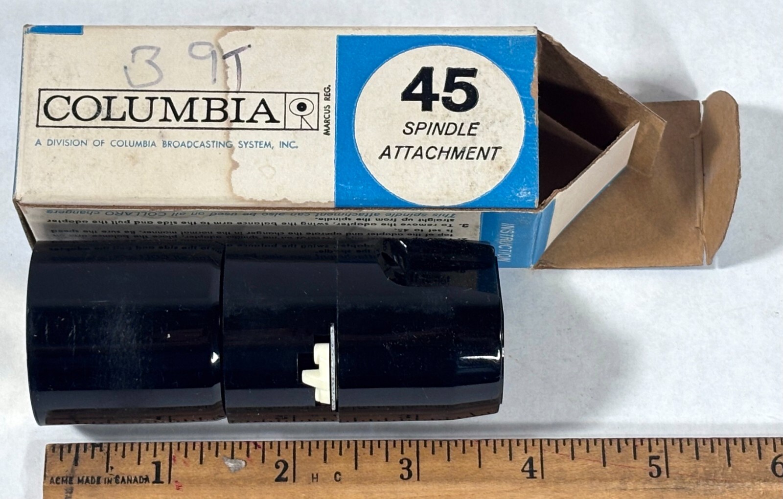 COLUMBIA 805 45rpm Spindle Adapter Turntable Phonograph Record Player