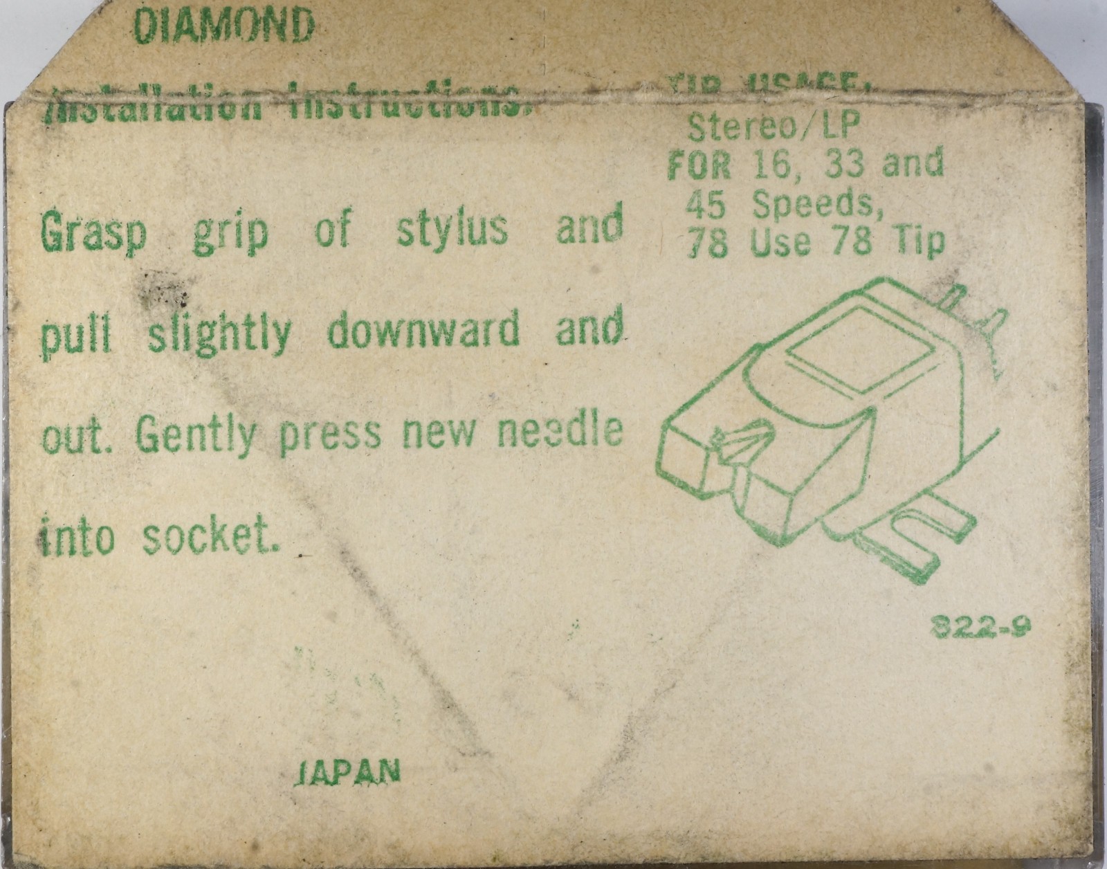 NOS EV Electro Voice PM2823D Diamond Needle Panasonic EPS 52 53 56 290 270 P-24