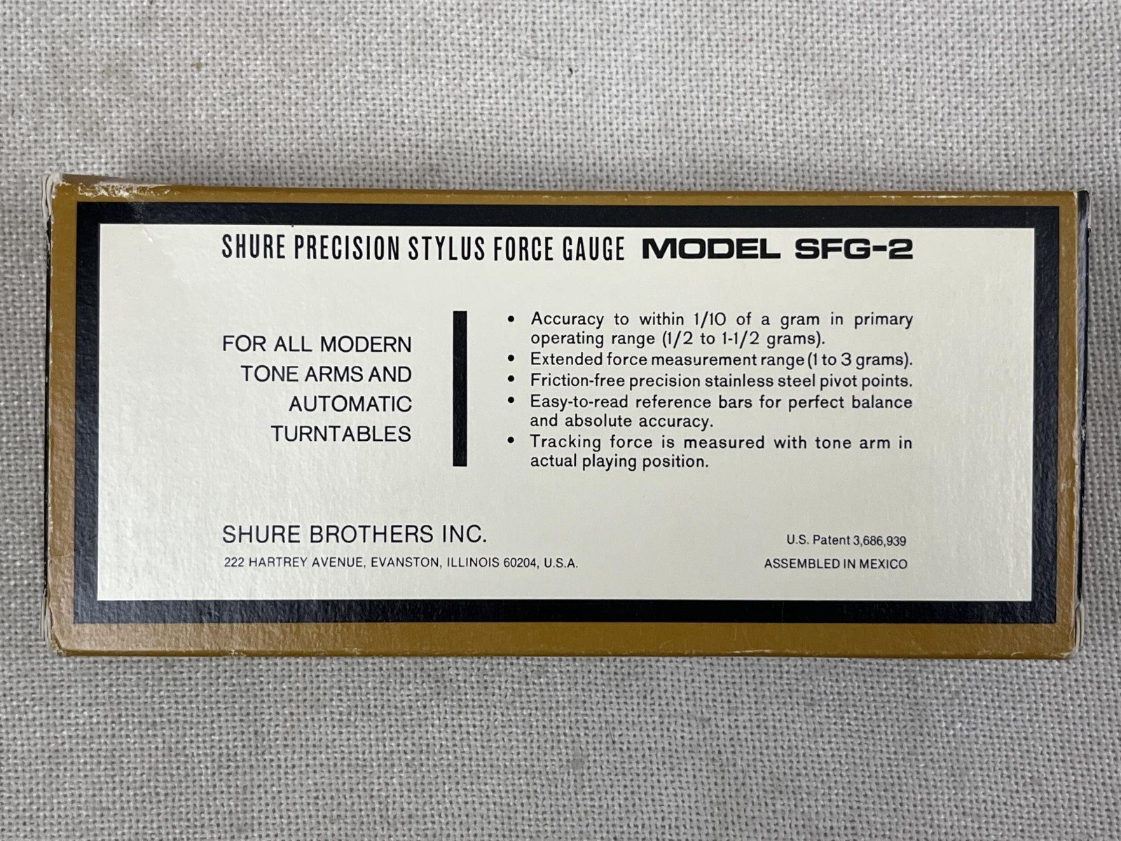 Shure SFG-2 Precision Stylus Force Gauge for Turntables