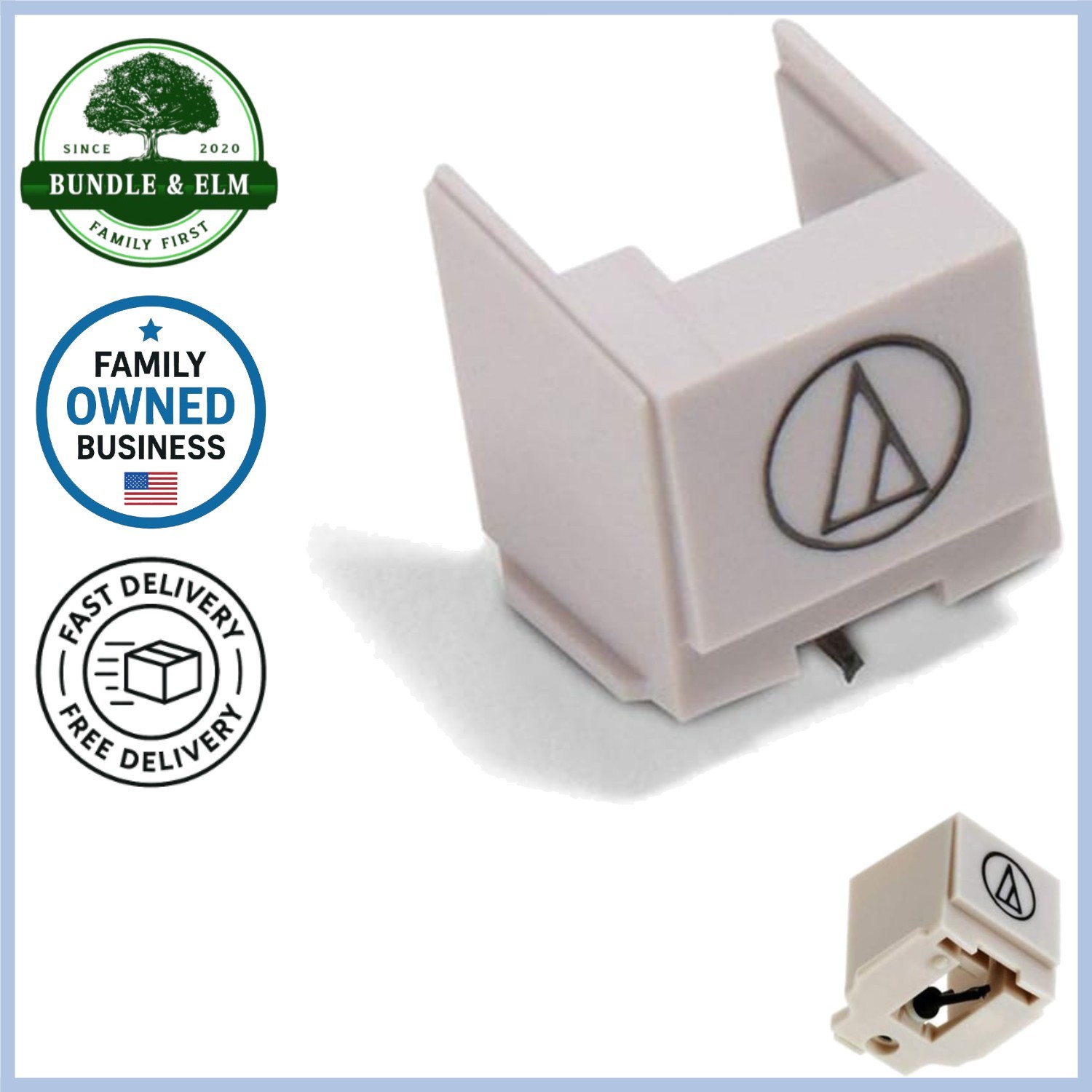 Record Player Replacement Needle Diamond-Tipped High-Performance White