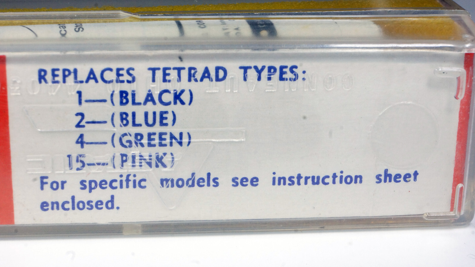 Tested NOS Astatic TK-1 Cartridge Kit TETRAD 1-Black 2-Blue 4-Green 15-Pink