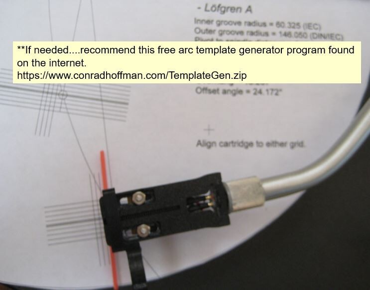Turntable Phono Cartridge Alignment Tool