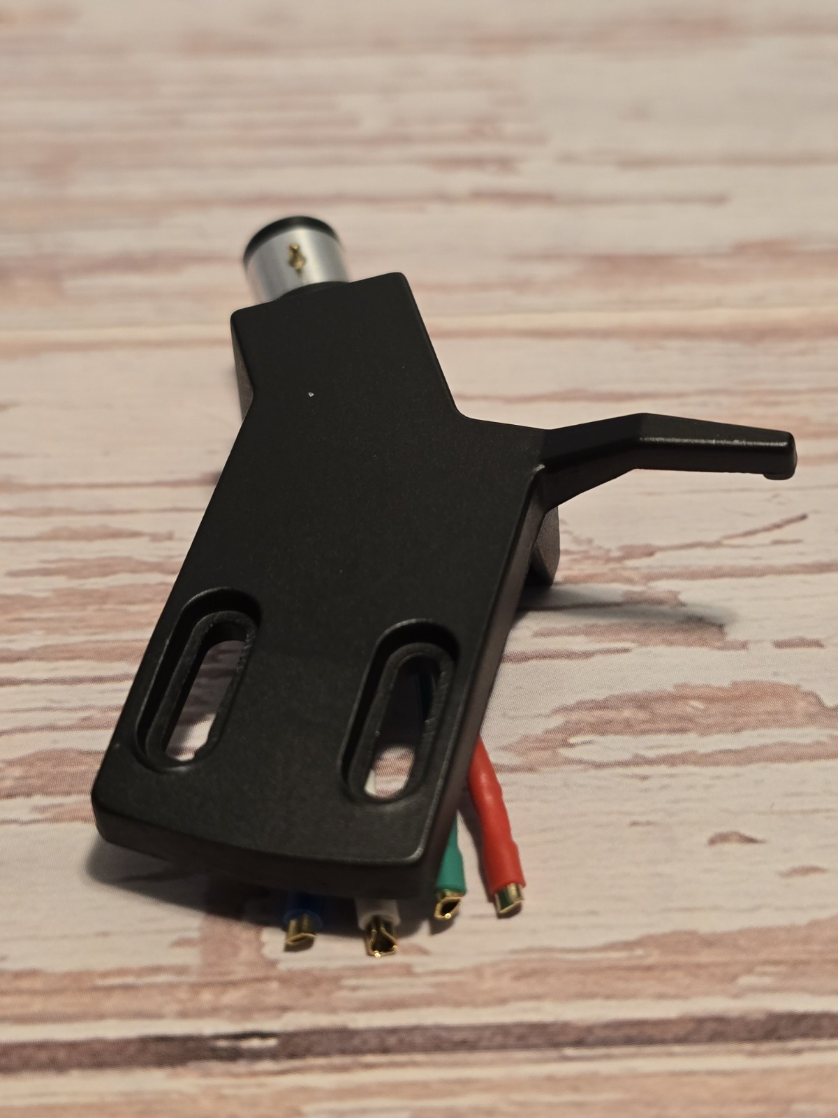 Turntable Angled Headshell BLACK High QUALITY FOR STRAIGHT ARMS WITH SME CONN.