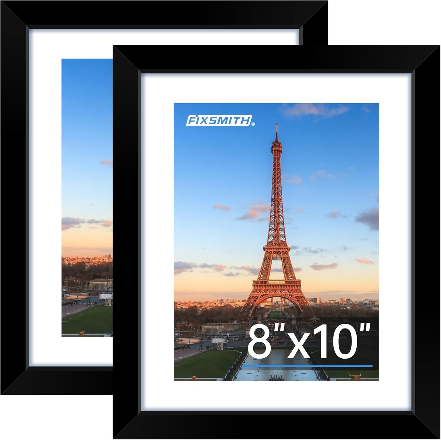 FIXSMITH 8×10 Picture Frame, Black Photo Frame with HD 8×10,