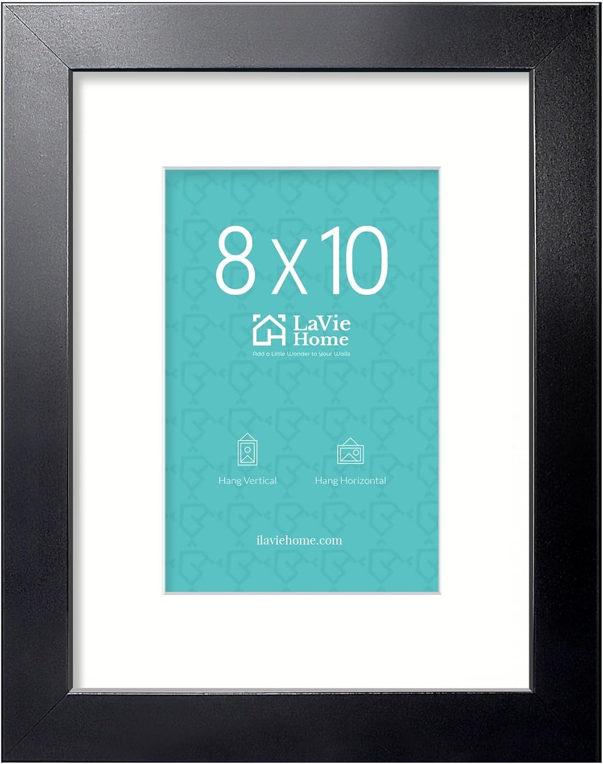 LaVie Home 8×10 Picture Frame, 8 x 10 Frame Display Pictures 5×7 8×10, Black