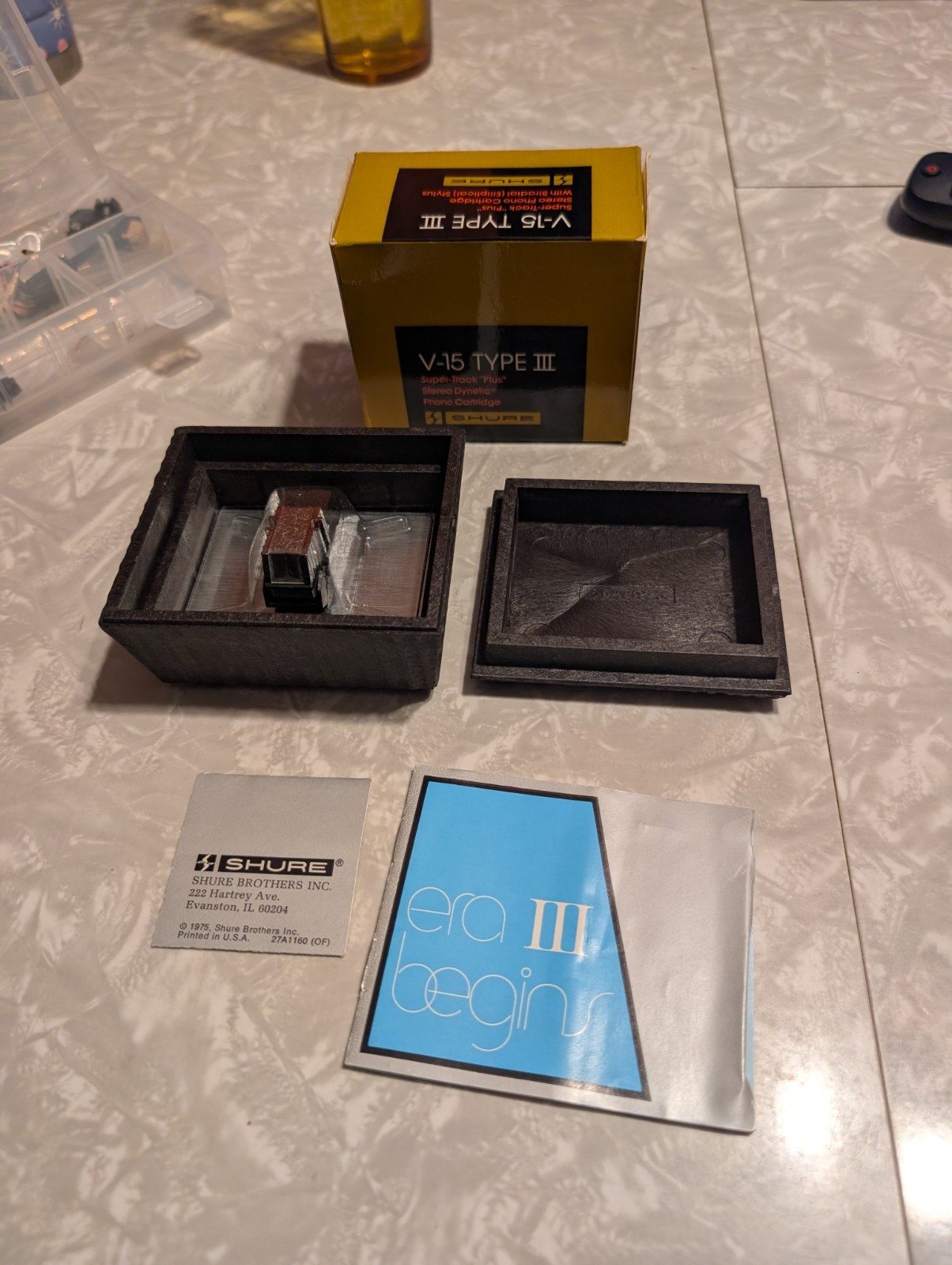 Shure V15 Type III Phono Cartridge Tested Working w/ Box – Stylus Broken