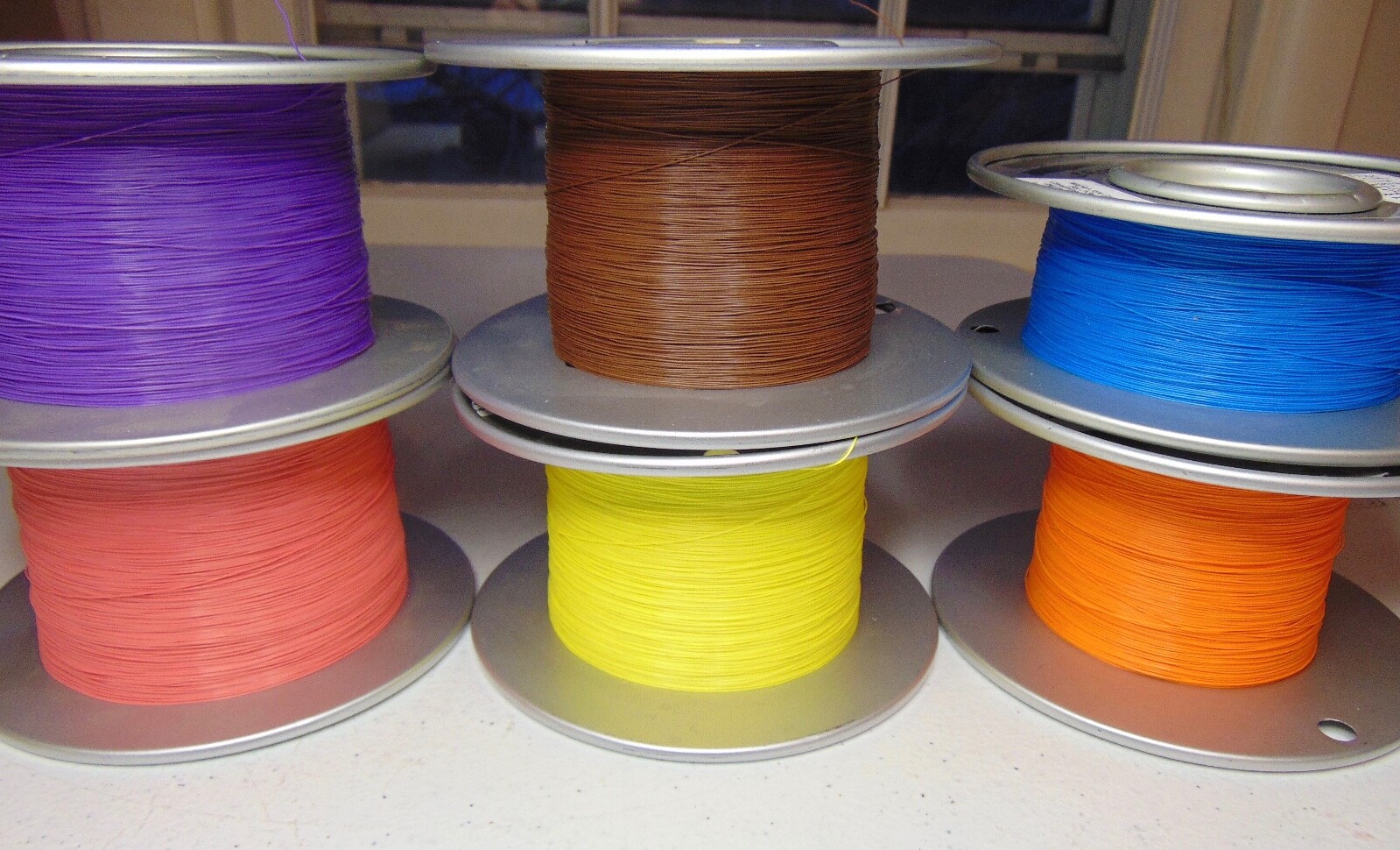 120 feet 34 AWG Silver Plated Copper PTFE Wire 6 Color assortment SPC Tonearm