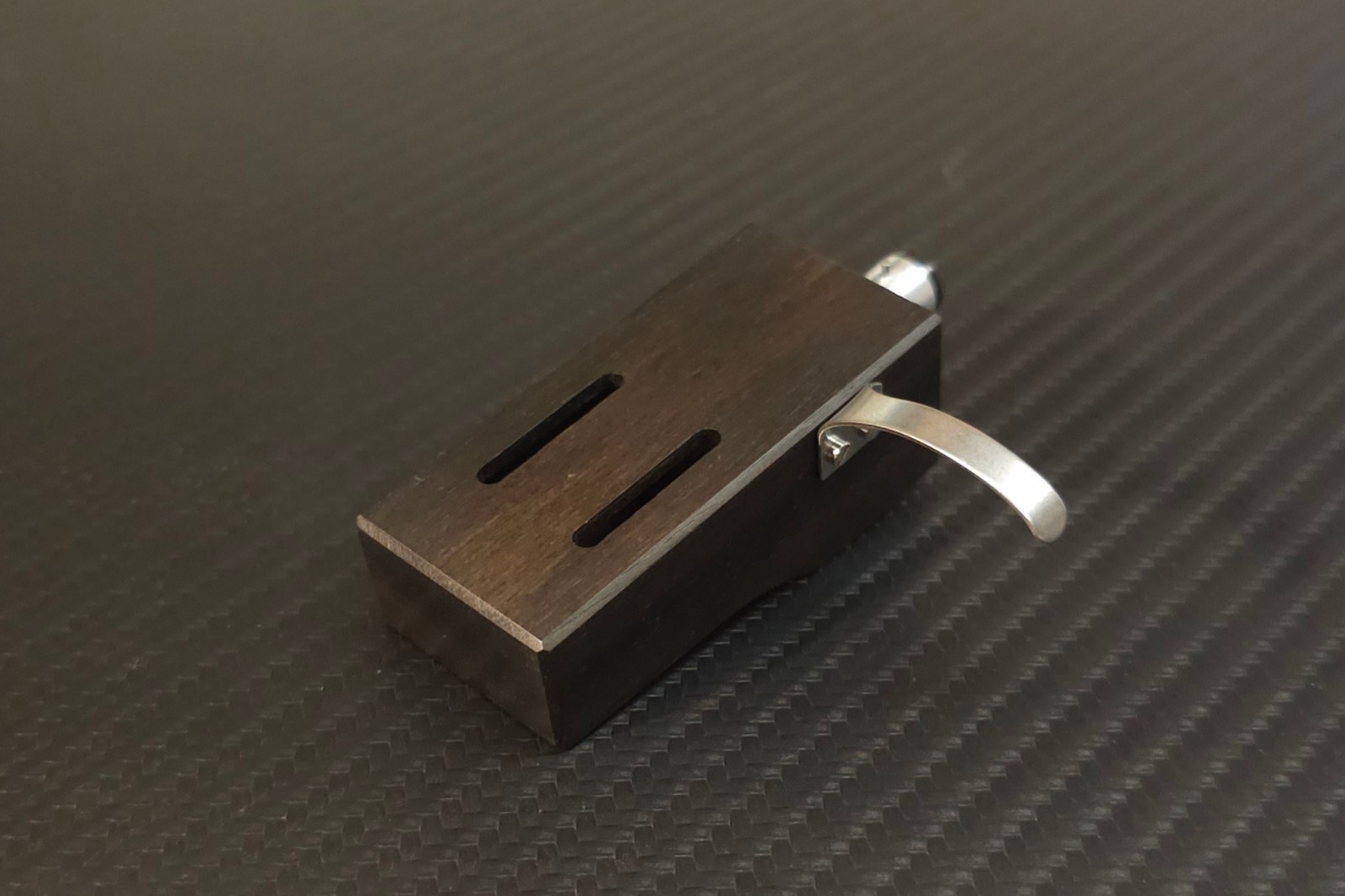 Custom-made Headshell for BRAUN PS500 Turntable Tonearm / Ebony Wood
