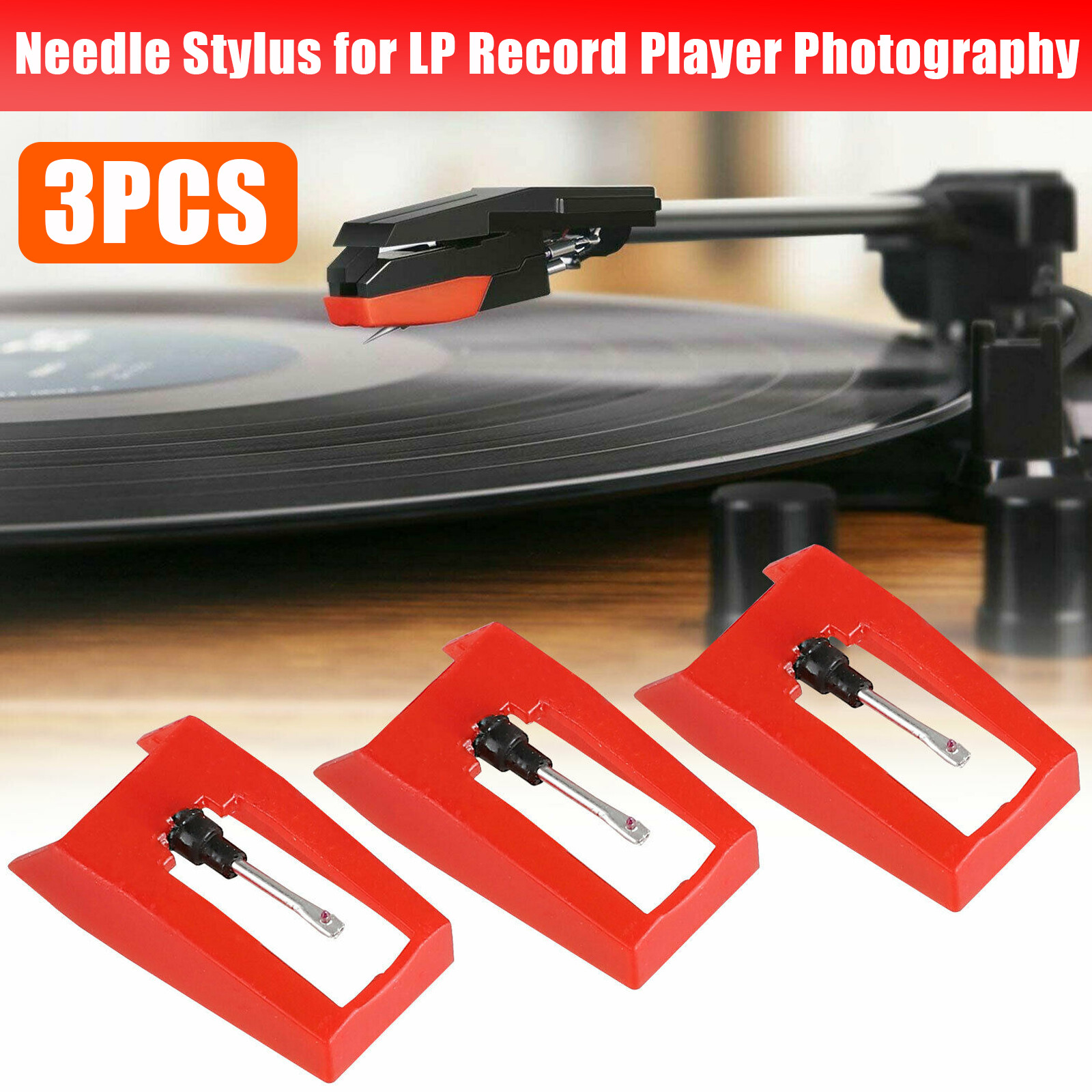 Vinyl Diamond Turntable Cartridge Needle Stylus for LP Record Player Photograph
