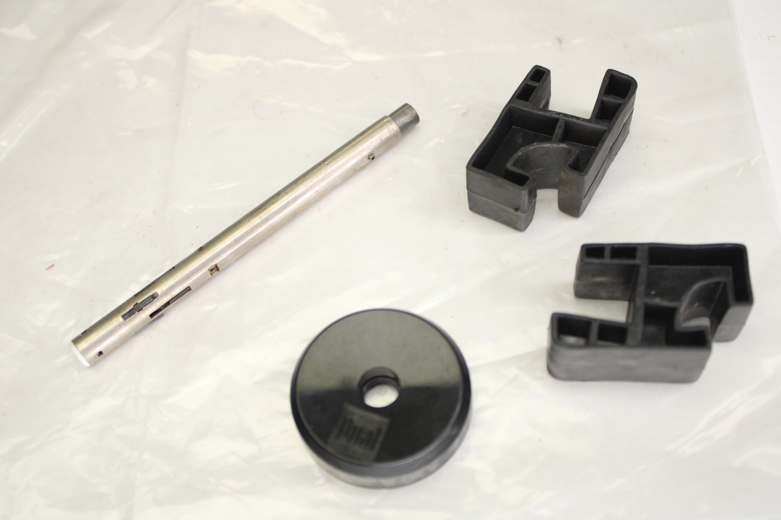 Vintage Dual Turntable Parts Lot Spindle 45 Adapter Transport Clips OEM Gerrard