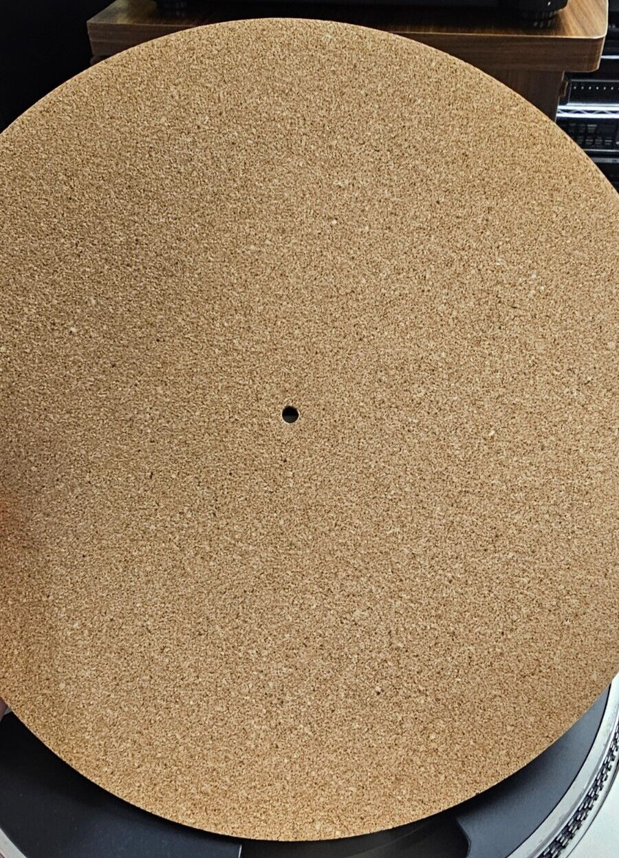 Cork Record Player Turntable Platter Mat Slipmat 12″ Diameter / Cork