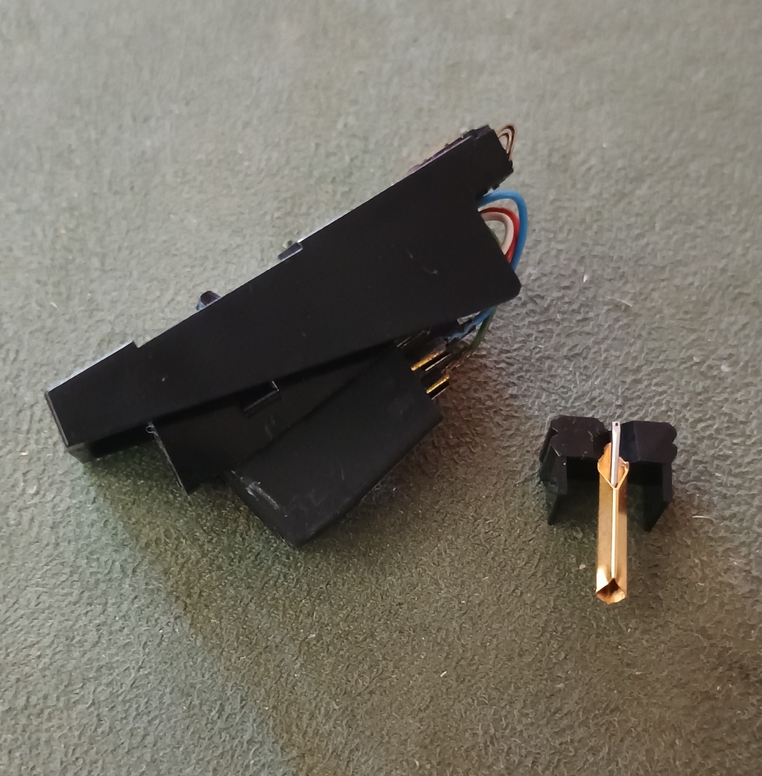 Dual/Shure m91mg head on sled tk126, with compatible tip new