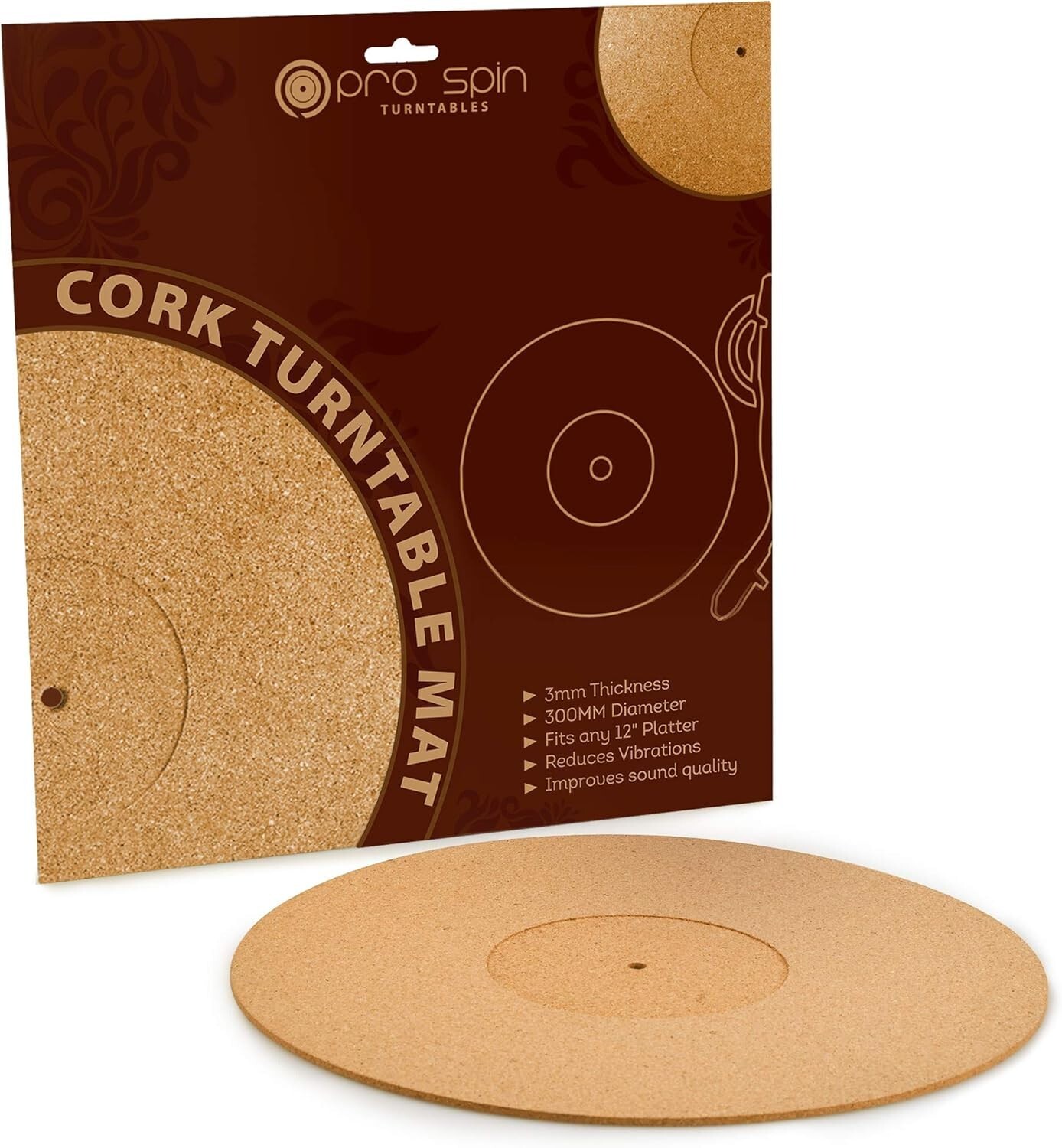 Cork Turntable Mat for Vinyl LP Record Players (3mm) Record Player Mat NEW