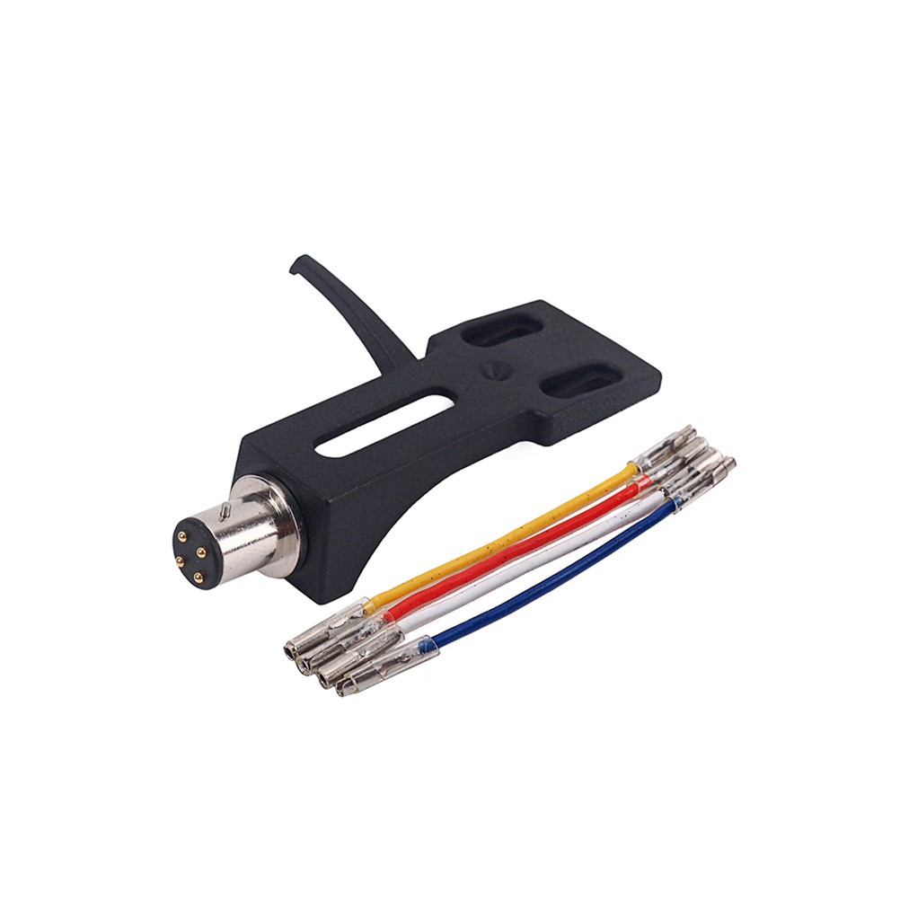 Black Phonograph Headshell Mount with Stylus Lead Wire Durable for Turntable