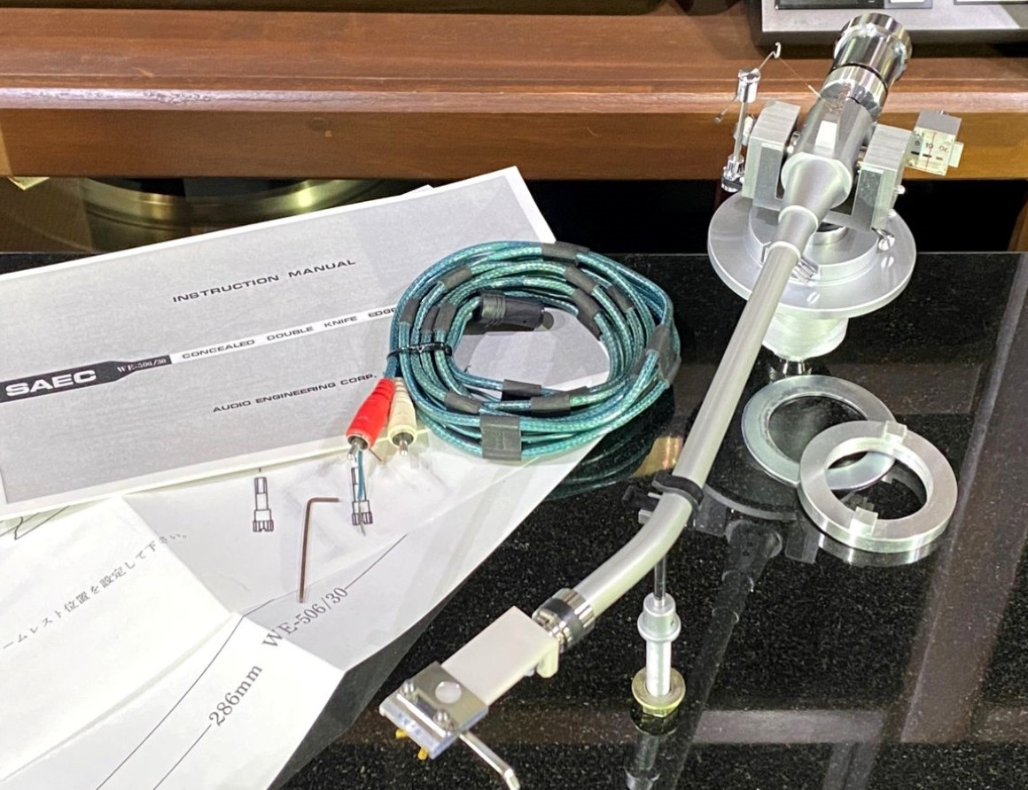 SAEC WE-506/30 Long Tonearm w/ ULS-3X Headshell CX-5006B Cable Japan