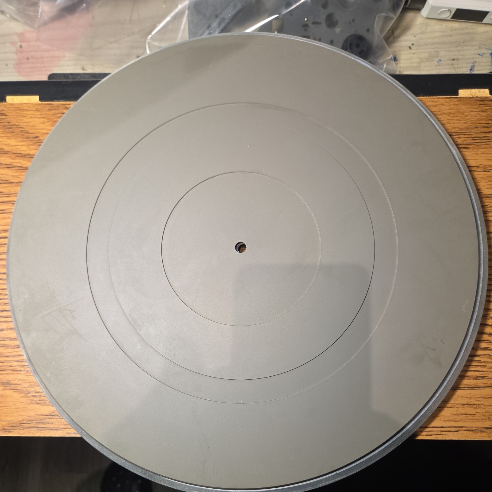 Vintage Dual CS 514 Turntable Part Original Metal Platter and mat. Tested