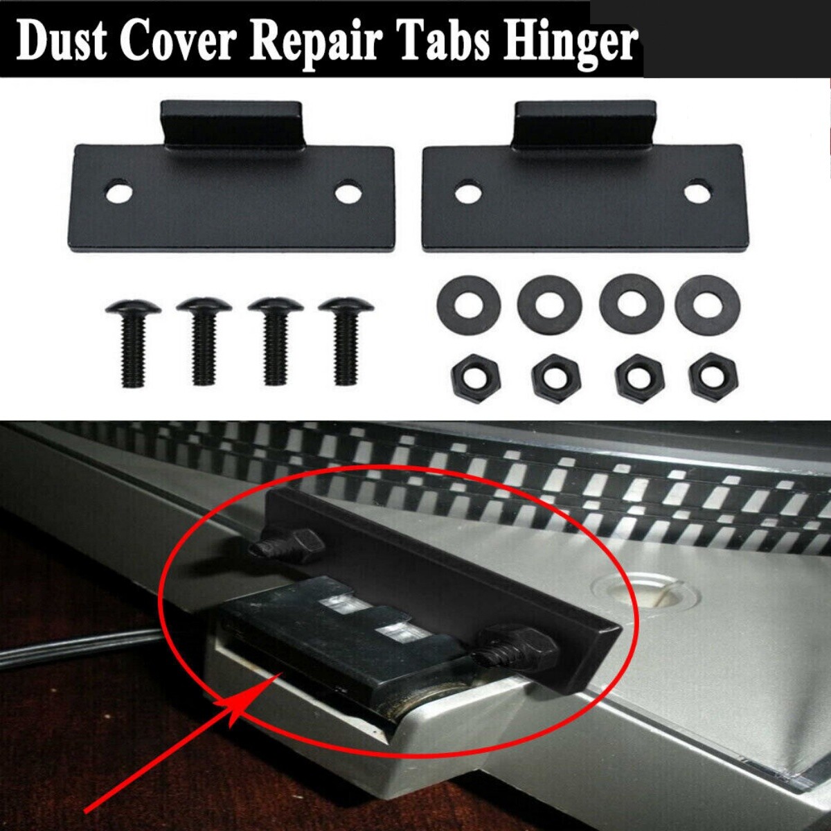 For Technics SL-D2 3200 B2 D3 Turntable Dust Cover Repair Fix Tabs Hinge Kits