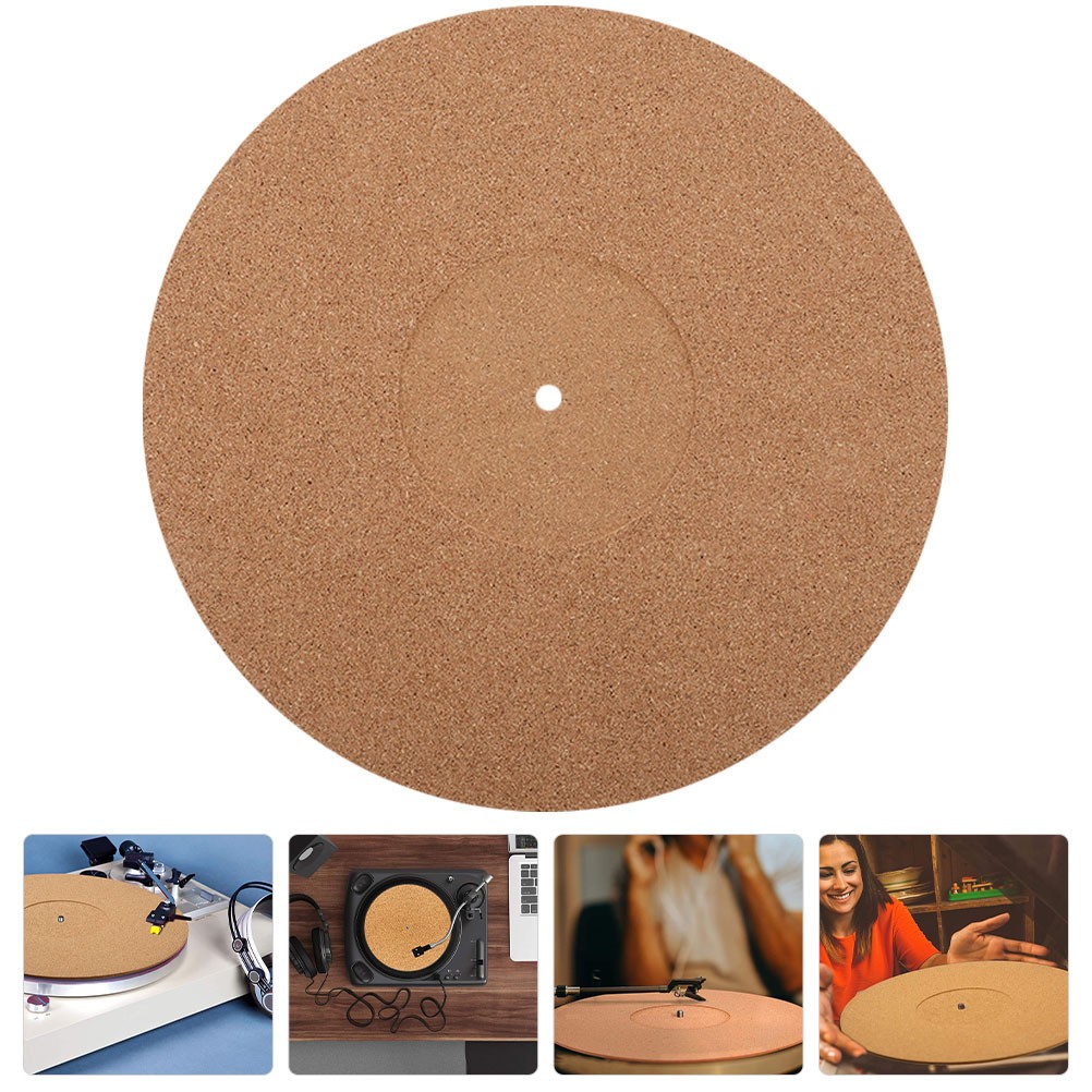 Vinyl Record Player Mat Cork Pad Scratch Turntable Accessory