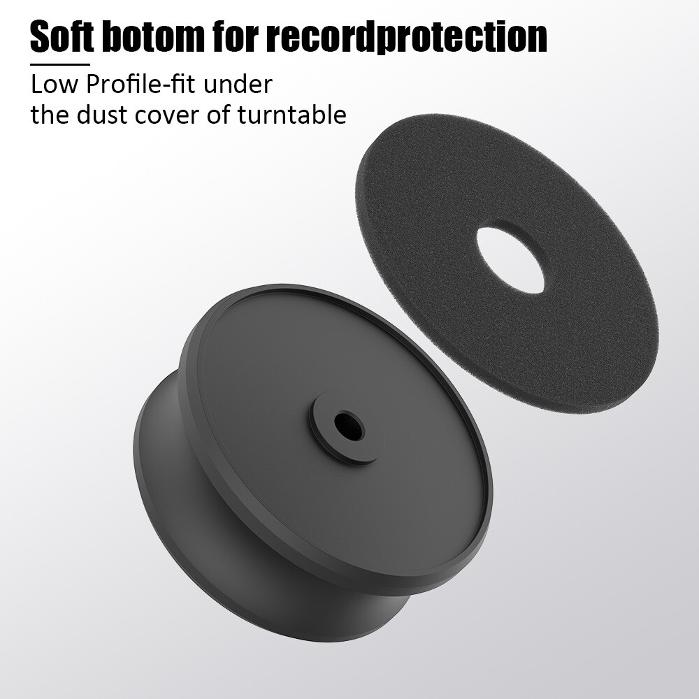 Black LP Vinyl Record Player Balanced Disc Stabilizer Turntable Weight Clamp