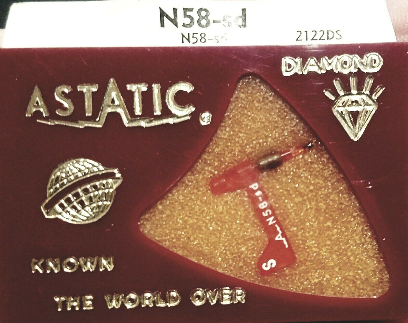ASTATIC N58-sd Diamond Stereo Needle Replacement Record Phonograph USA