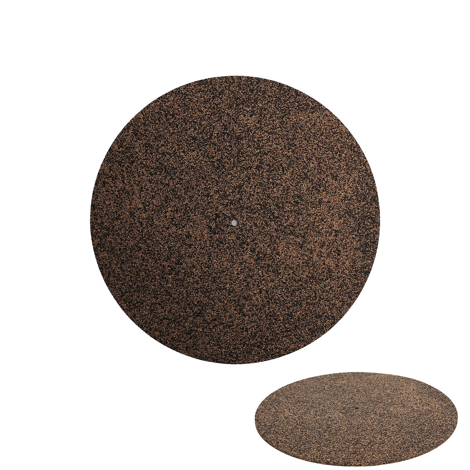 Turntable Platter Mat Black Rubber Cork Design,12 Inch Silicone black