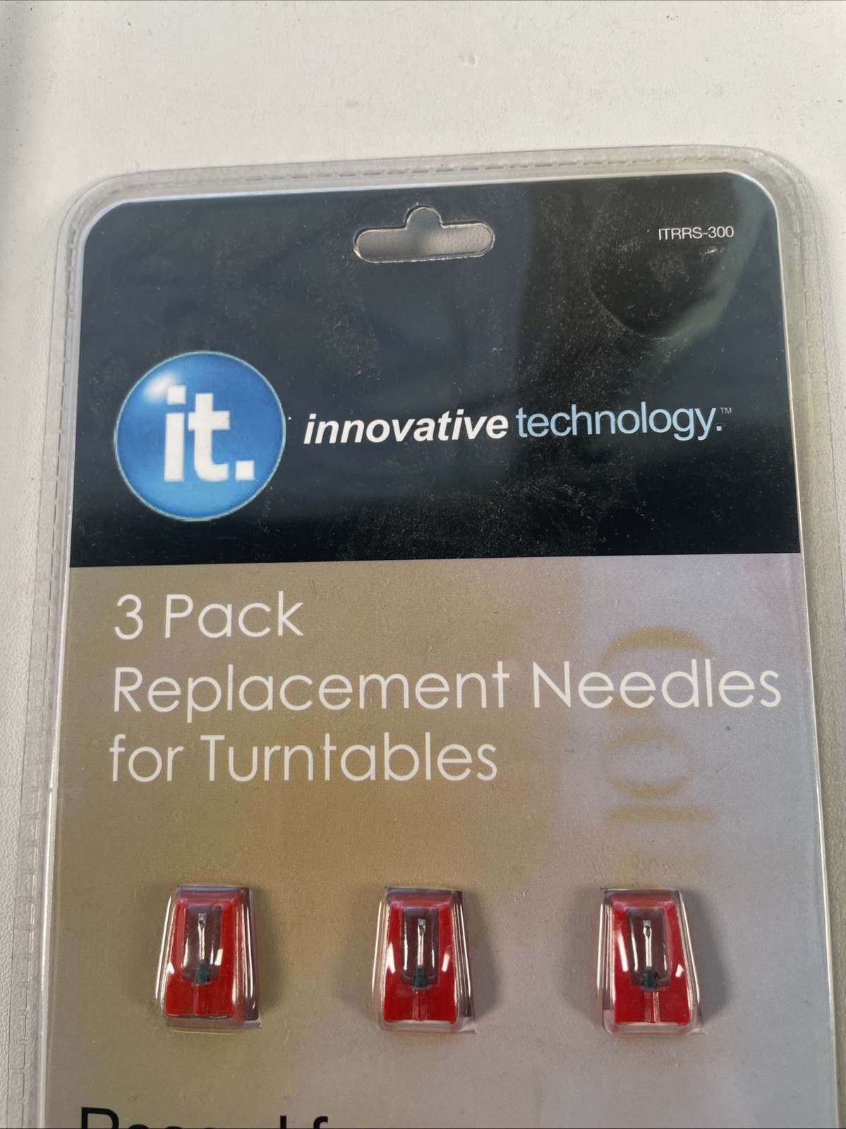 3x Innovative Technology ITRRS-300 Replacement Needles for Turntables 3 Pack