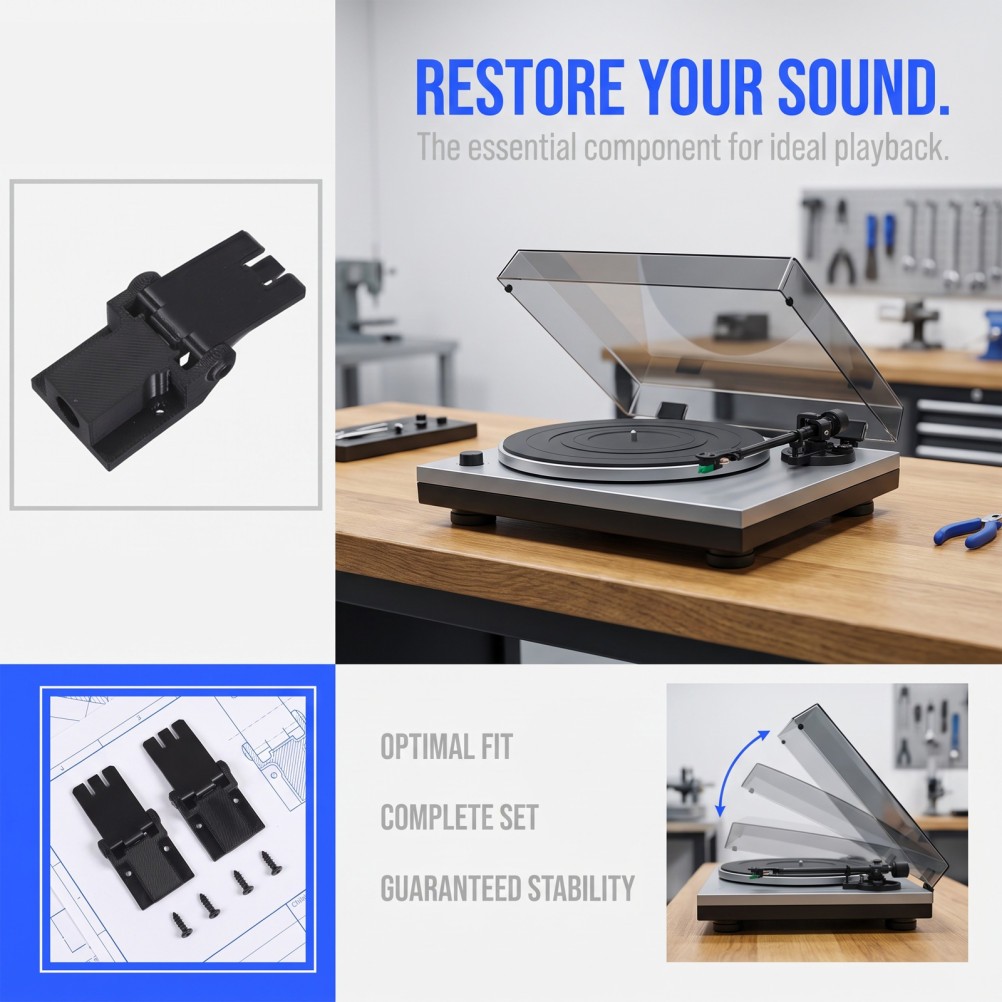 2pcs Record Player Dust Cover Hinges for Turntable Lid