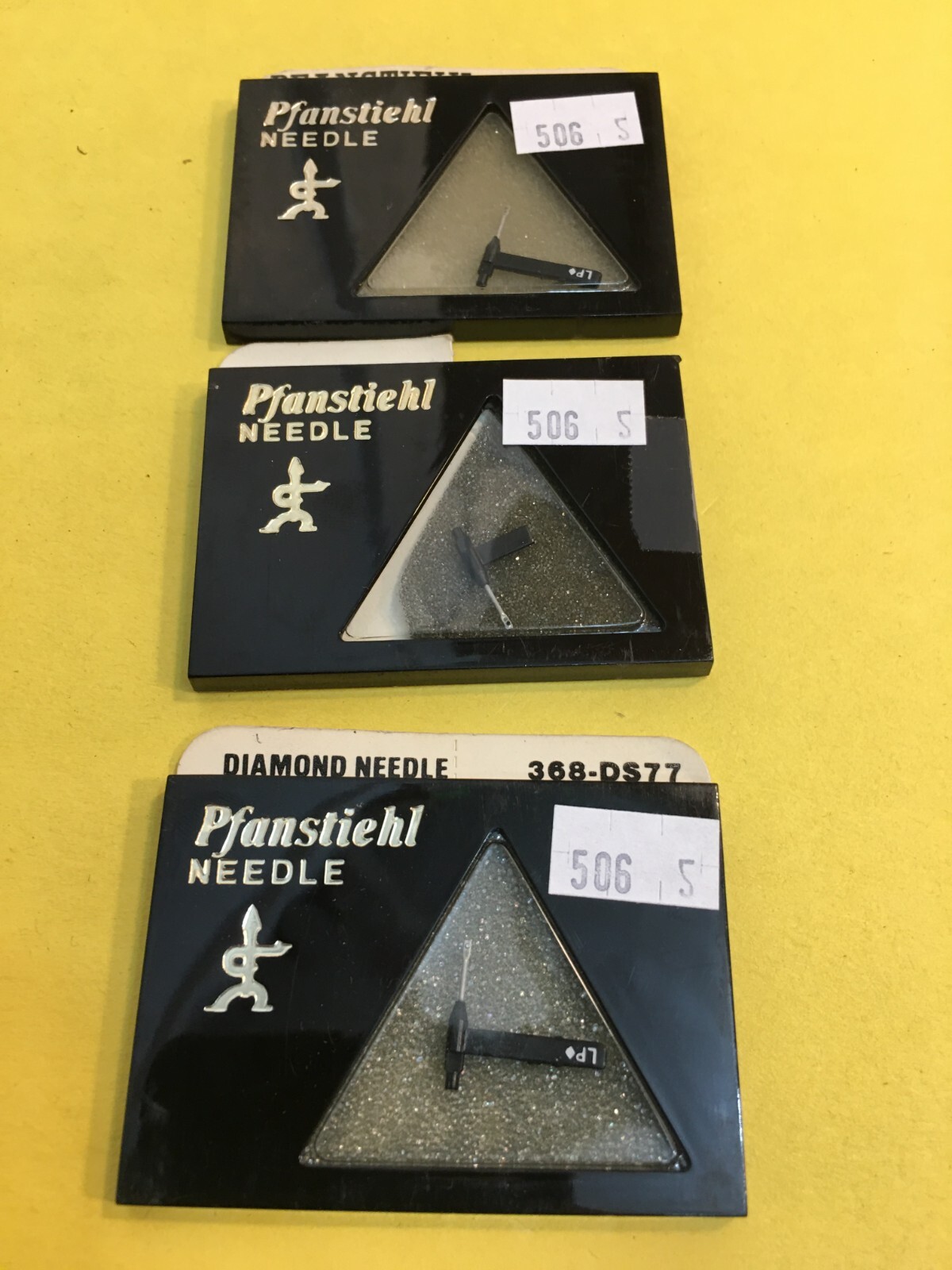 Original NOS Pfanstiehl Needle 368-DS77 Fits Many ELECTRO VOICE & SEARS Lot of 3