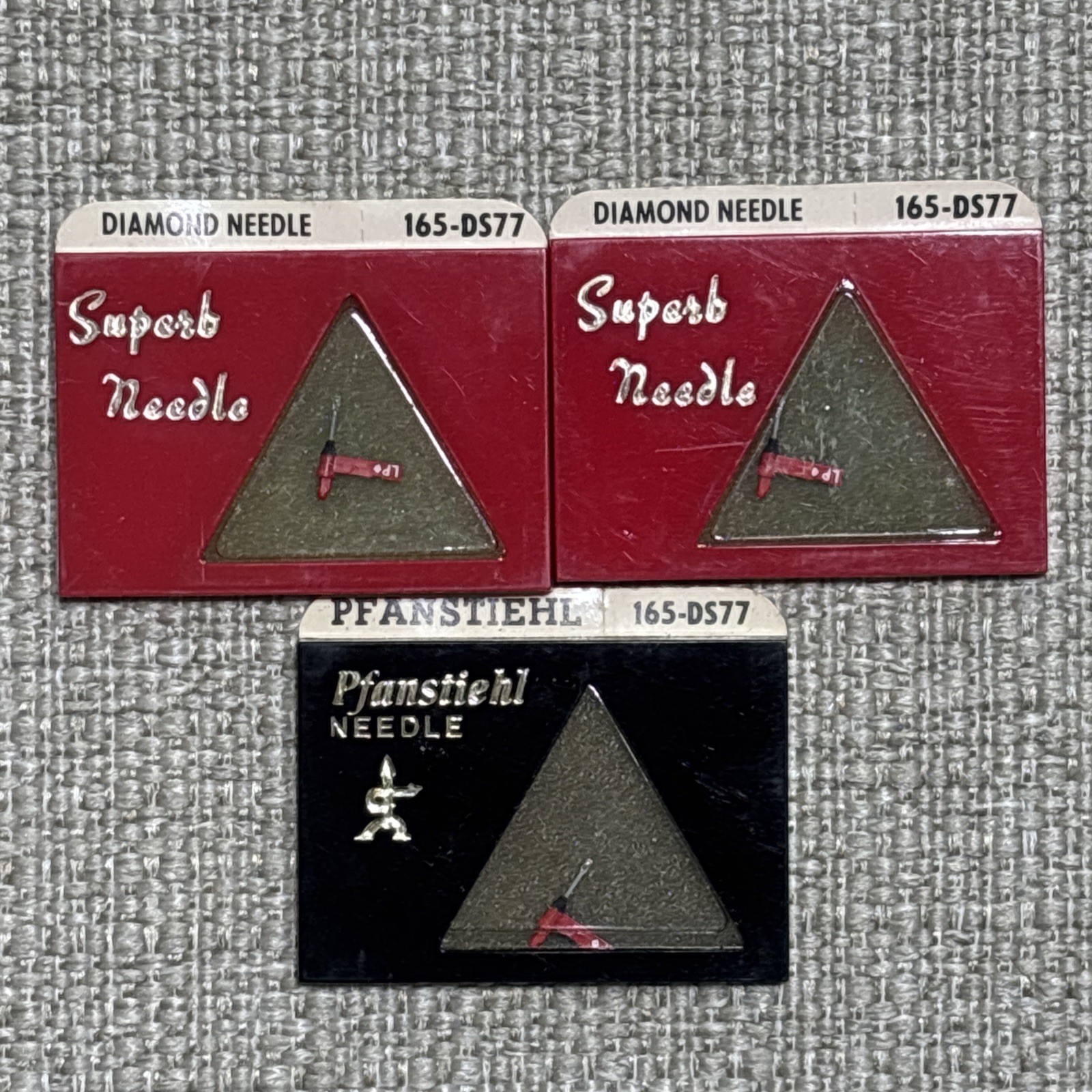 Pfanstiehl 165-DS77 Diamond Stylus/Needle Replaces ASTATIC N64SD – NOS Lot Of 3