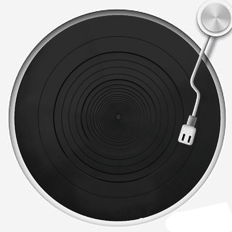 Black Turntable Mat 3mm Thickness for for Record Player