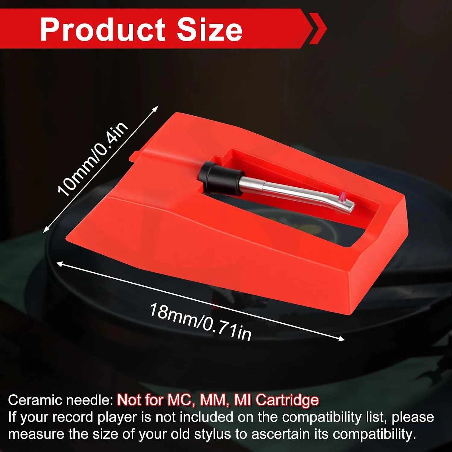 6 Pack Turntable Stylus Needle Replacement for Crosley Victrola ION Record Pl…