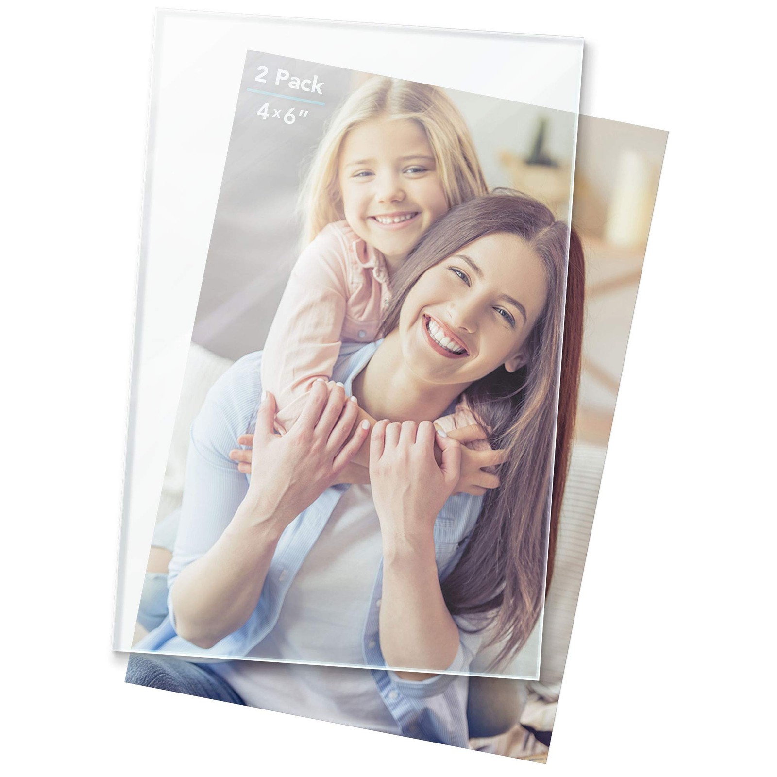 FrameStarr – 4×6 Glass – Crystal Clear, 2 Pack – (2 Pack), Clear