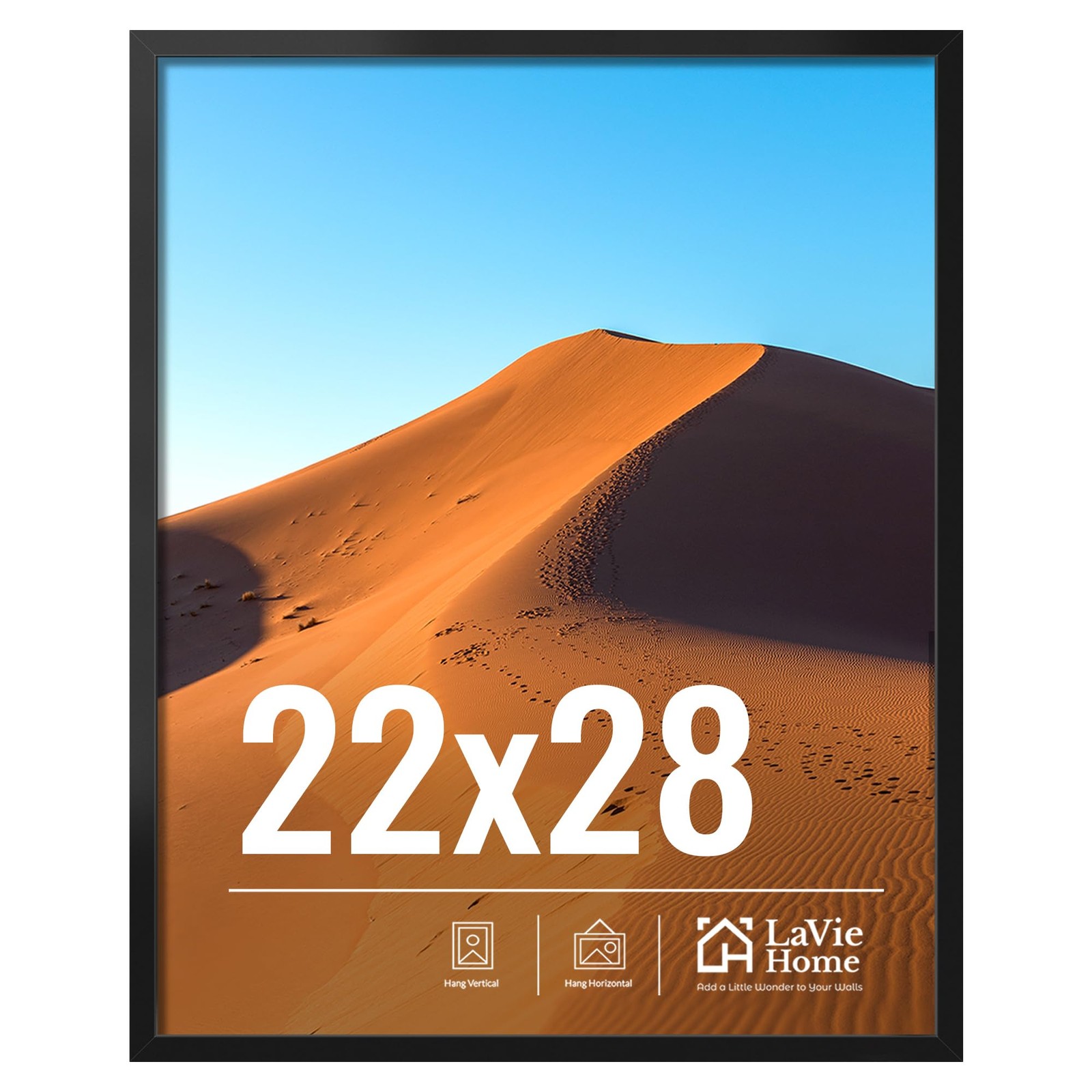 LaVie Home 22×28 Picture Frame for Wall Display, Black 22×28,