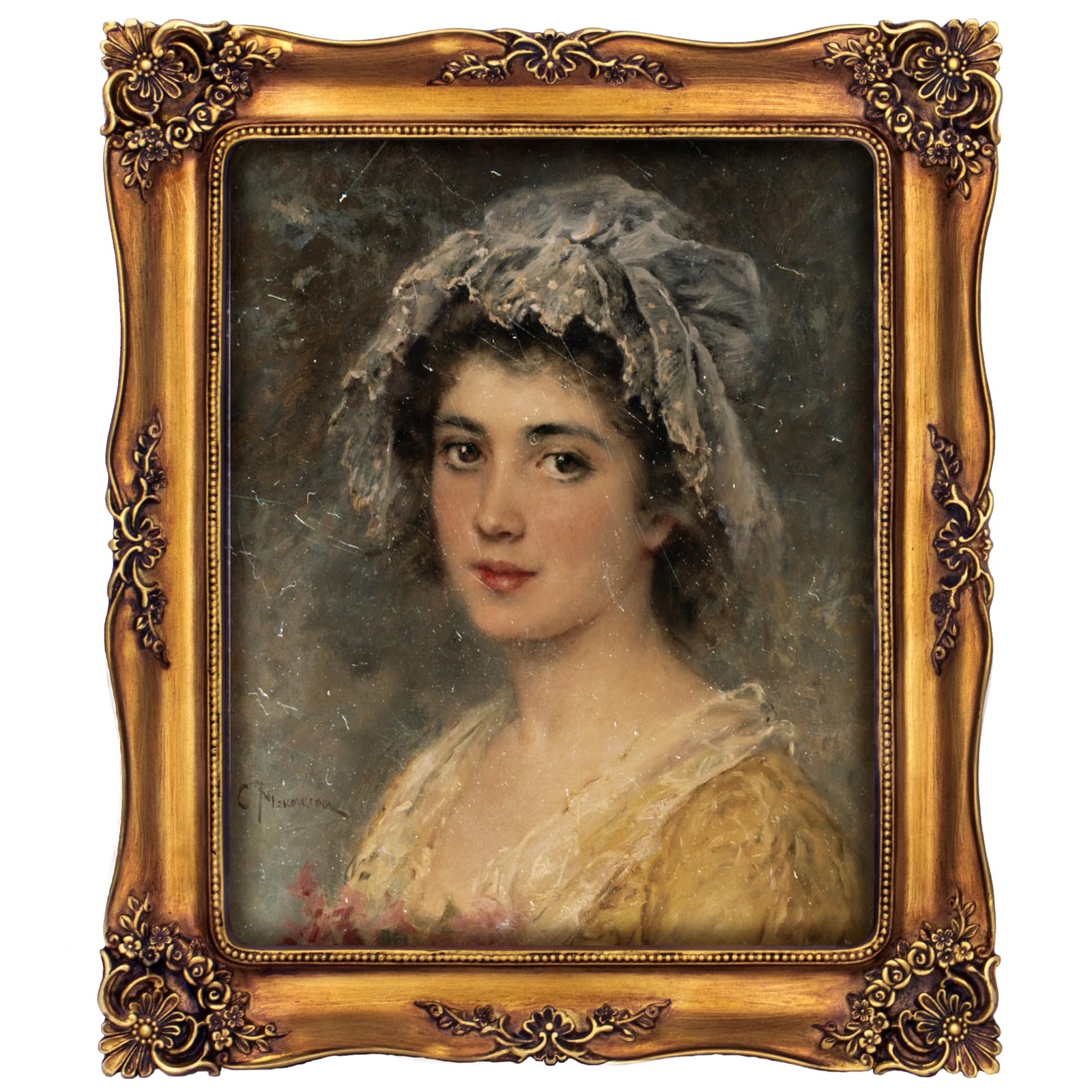 FJXMFRAME Vintage 8×10 Picture Frame Gold Antique inch,
