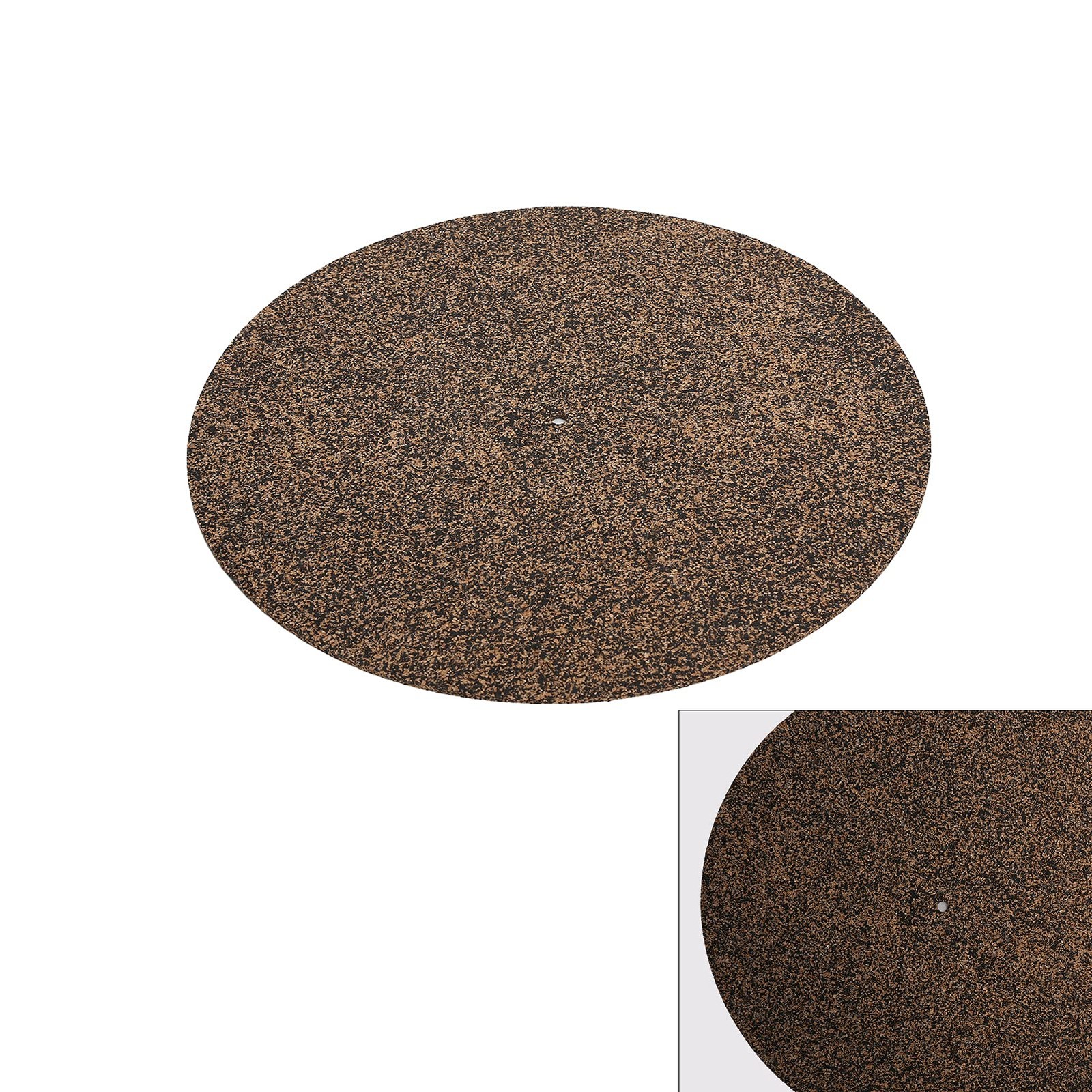 Turntable Platter Mat Black Rubber Cork Design,12 Inch Silicone black
