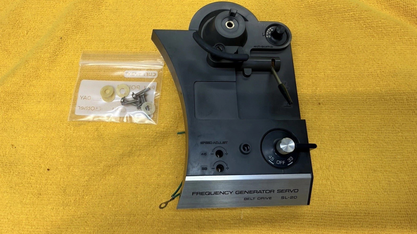 OEM Technics SL-20 Turntable TONEARM Base ASSEMBLY W/ Elevator & Speed Control🔥
