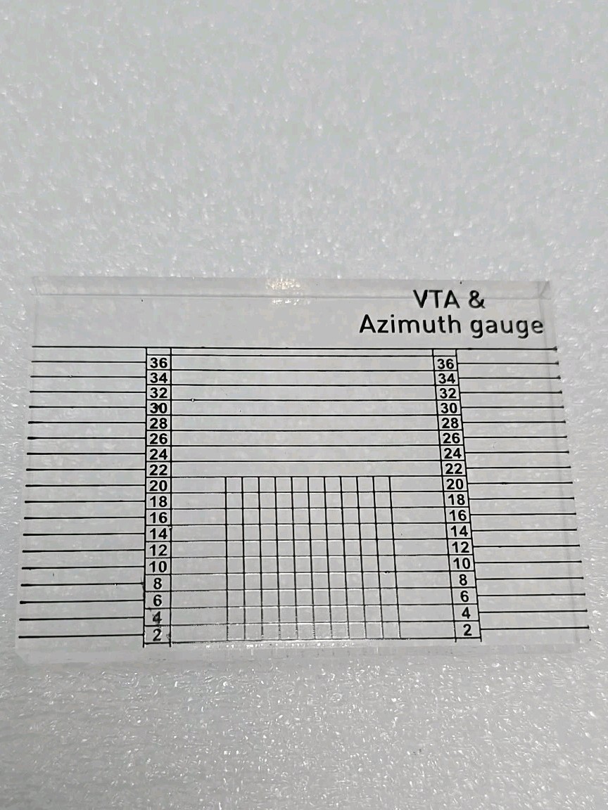 VTA AZIMUTH ALIGNMENT GAUGE FOR PHONO CARTRIDGE HEADSHELLS
